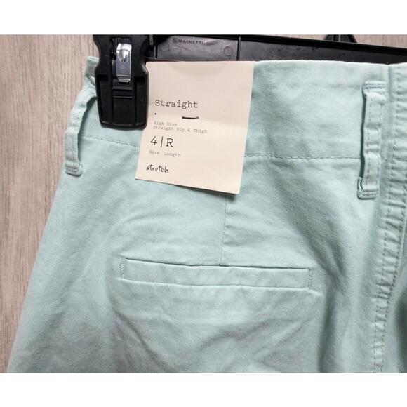 A New Day Mint Green High Rise Straight Pant Women Size 4 - Picture 3 of 3
